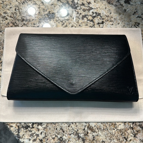 Louis Vuitton Black Epi Leather Clutch w/ Dust Bag - Picture 1 of 13